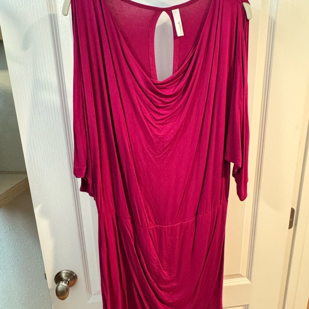 Loveappella Fuchsia Asymmetrical Dress